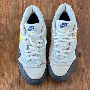 Nike Air Max Men's Sneakers - White, Gray, and Yellow